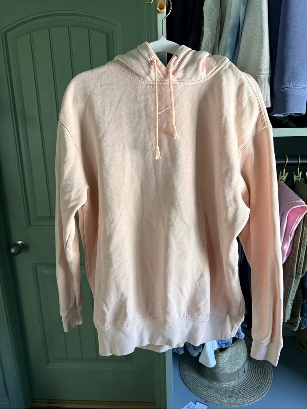 Nike Light Pink Women's Oversized  Fleece Hoodie Sweater